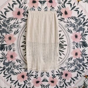 Billabong | Cream Knit Pencil Skirt | Size Small